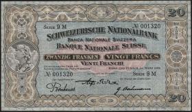 Schweiz / Switzerland P.33d 20 Franken 1927 (3) 
