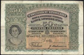 Schweiz / Switzerland P.34b 50 Franken 1926 (3/4) 