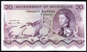 Seychellen / Seychelles P.16c 20 Rupien 1974 (1) 