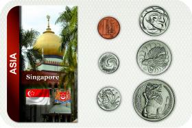 Kursmünzensatz Singapur / Coin Set Singapore 