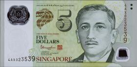 Singapur / Singapore P.47d 5 Dollars (2014) Polymer (1) 