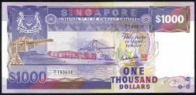 Singapur / Singapore P.25a 1000 Dollars (1984) (1) 