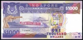 Singapur / Singapore P.25a 1000 Dollars (1984) A/1 (2/2+) 