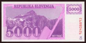 Slowenien / Slovenia P.10a 5000 Tolarjew (19)92 (1) 