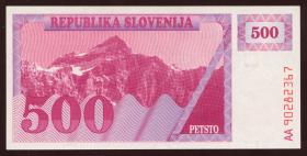 Slowenien / Slovenia P.08a 500 Tolarjew (19)90 (1) 