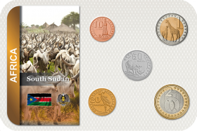 Kursmünzensatz Süd Sudan 