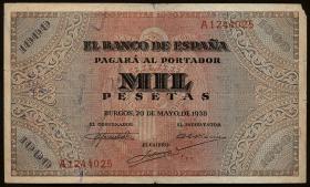 Spanien / Spain P.115 1000 Pesetas 1938 (4) 
