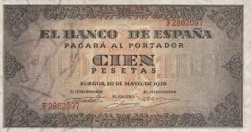 Spanien / Spain P.113 100 Pesetas 1938 (1/1-) 