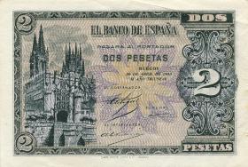 Spanien / Spain P.109 2 Pesetas 1938 (1) 