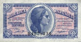 Spanien / Spain P.093 50 Centimos 1937 (1) 