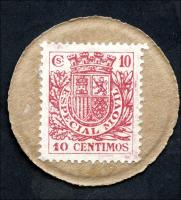 Spanien / Spain P.096P 10 Centimos (1938) (1) rot 