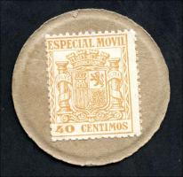 Spanien / Spain P.096z 40 Centimos (1938) (1) Wappenserie 