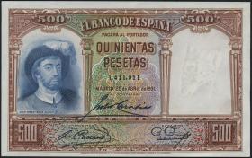Spanien / Spain P.084 500 Pesetas 1931 (1/1-) 