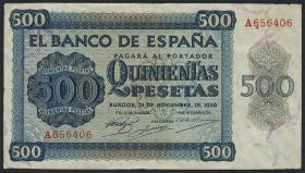 Spanien / Spain P.102 500 Pesetas 1936 (2-) 