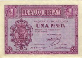 Spanien / Spain P.104 1 Peseta 1937 (2) 