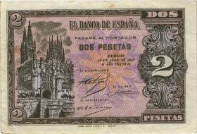 Spanien / Spain P.109 2 Pesetas 1938 (3) 