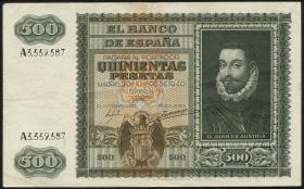 Spanien / Spain P.119 500 Pesetas 1940 (1945) (3) 