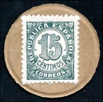 Spanien / Spain P.096B 15 Centimos (1938) (1) 