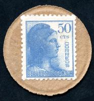 Spanien / Spain P.096x3 50 Centimos (1938) Alegorie (1) 