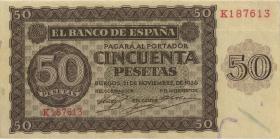 Spanien / Spain P.100 50 Pesetas 1936 (3) 