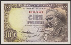 Spanien / Spain P.131 100 Pesetas 1946 (1949) (1) 