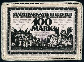 Bielefeld GP.22bd 100 Mark 1921 rosa Seide (1-) 