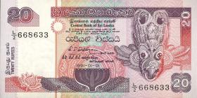 Sri Lanka P.103a 20 Rupien 1991 (1) 