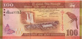 Sri Lanka P.125g 100 Rupien 2019 (1) 