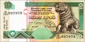 Sri Lanka P.108b 10 Rupien 2001 (1) 