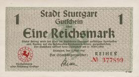 Notgeld Stadt Stuttgart 1 Reichsmark 1.5.1945 (1) 