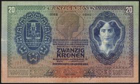 Österreich / Austria P.010 20 Kronen 1907 (3) 