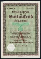 Steuergutschein 1000 Reichsmark 1937 (1-) 