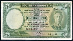 Süd Rhodesien / Southern Rhodesia P.10c 1 Pound 1947 (3) 