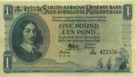 Südafrika / South Africa P.092d 1 Pound 2.7.1957 (Englisch) (2) 