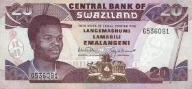 Swasiland / Swaziland P.21b 20 Emalangeni (1992) (1) 