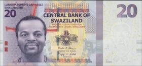 Swasiland / Swaziland P.37b 20 Emalangeni 2014 (1) 