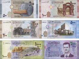 Syrien / Syria P.112-117 50-2000 Pounds 2009 - 2019 (1) 