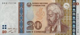 Tadschikistan / Tajikistan P.25a 20 Somoni 1999 (2013) (1) 