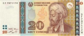 Tadschikistan / Tajikistan P.17 20 Somoni 1999 (2000) (1) 