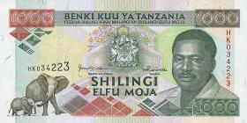 Tansania / Tanzania P.27b 1000 Shillings (1993) (1) 