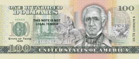 USA / United States Texas State Dollar - 100 Dollars (2022) Privatausgabe (1) 