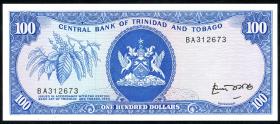 Trinidad & Tobago P.35b 100 Dollars 1964 (1978) (1) 