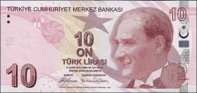 Türkei / Turkey P.223a 10 Lira 2009 (1) 