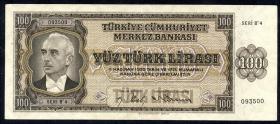 Türkei / Turkey P.144 100 Lira 1930 (1942) (2+) 