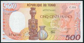 Tschad / Chad P.09c 500 Francs 1990 (1) 