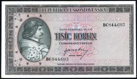 Tschechoslowakei / Czechoslovakia P.065a 1000 Kronen (1945) (1) 