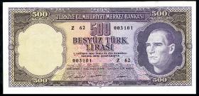 Türkei / Turkey P.183 500 Lira 1930 (1968) (1/1-) 
