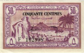 Tunesien / Tunisia P.054 50 Centimes 1943 (3/2) 