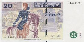 Tunesien / Tunisia P.088 20 Dinars 1992 (1) 