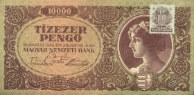 Ungarn / Hungary P.119b 10.000 Pengö 1945 (3+) 